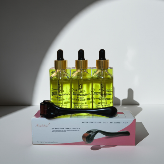 3pcs Dermanewhair serum for woman and Derma roller