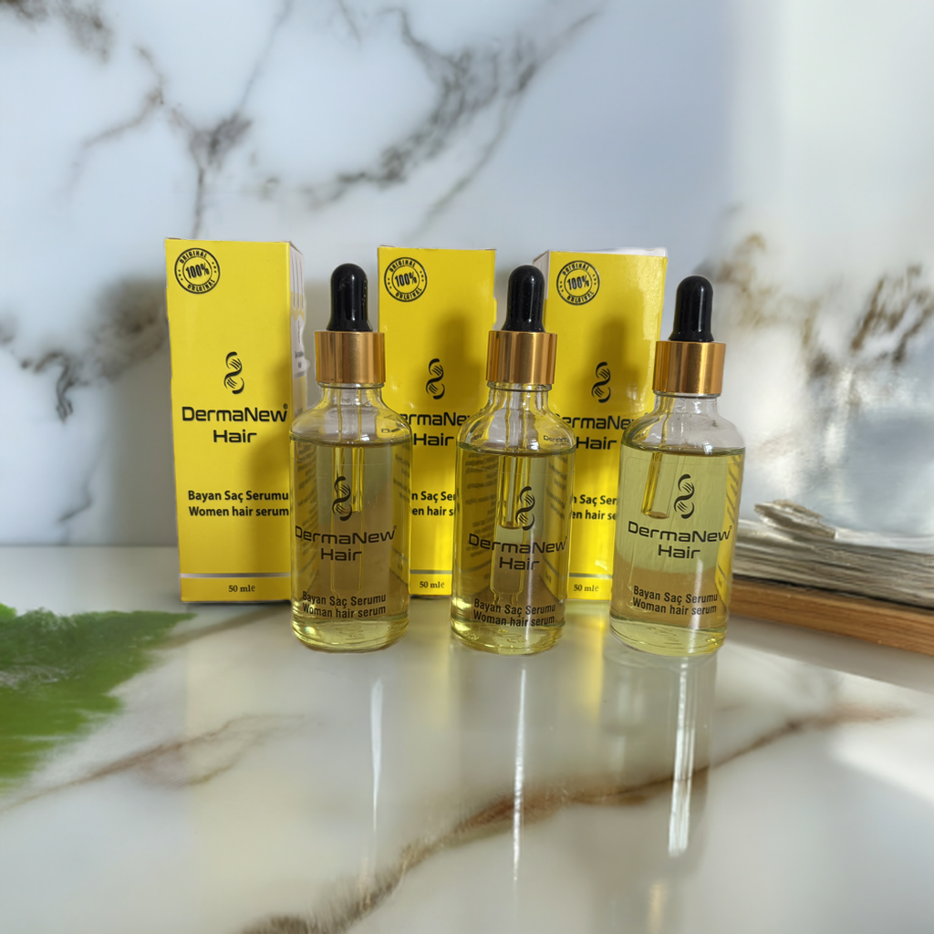 3pcs Dermanewhair serum for woman and Derma roller