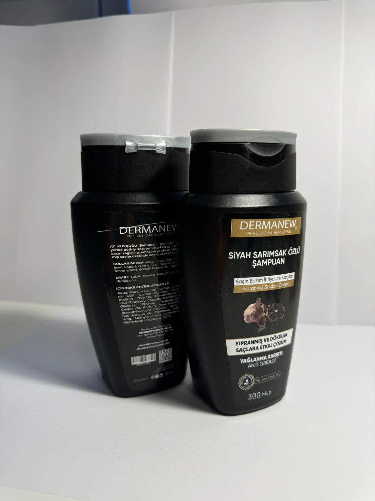 DermaNew Hair Black Garlic shampoo for hair growth 300 ml