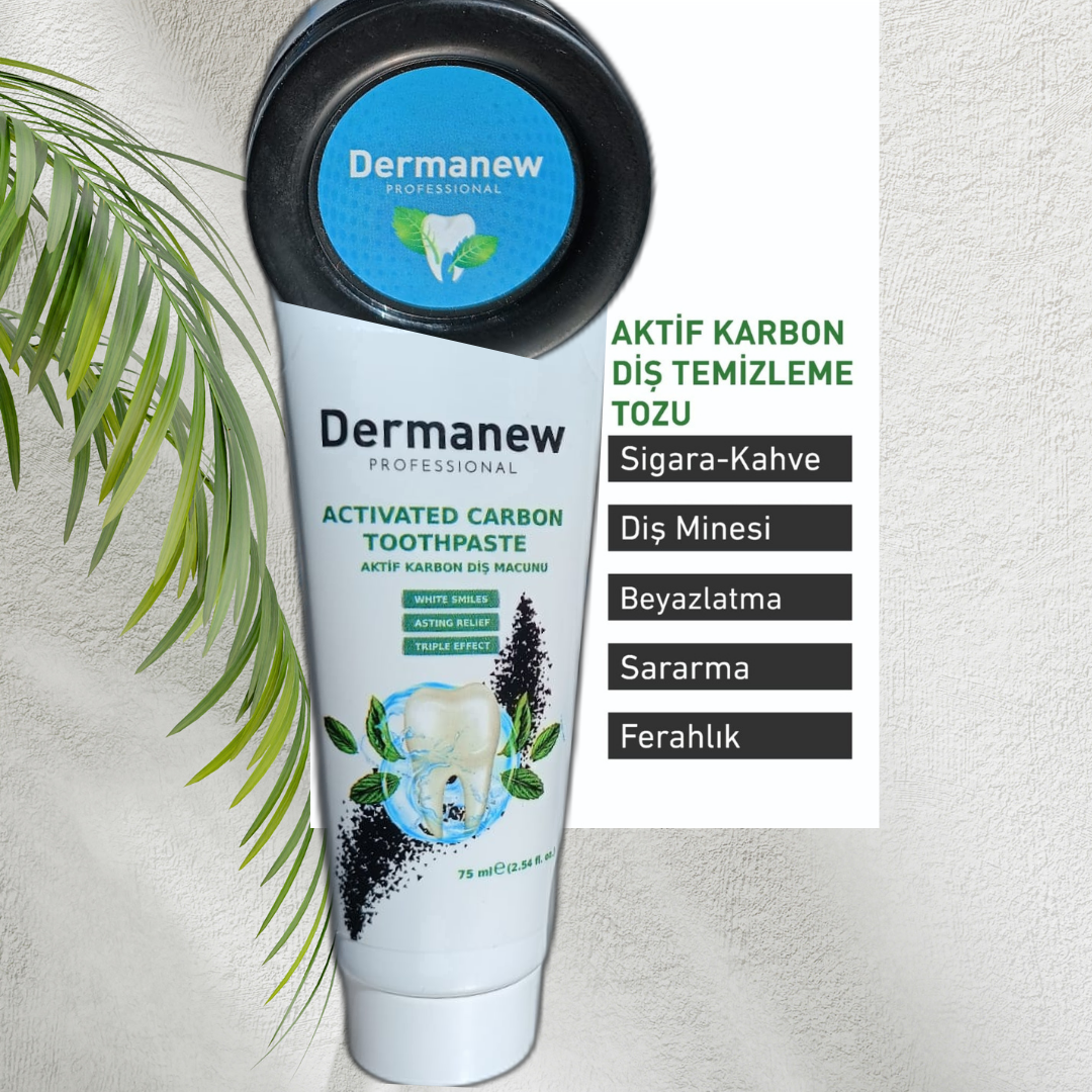 Dermanew CARBON TOOTH CLEANING POWDER + CARBON TOOTHPASTE