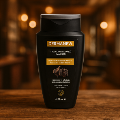 DermaNew Hair Black Garlic shampoo for hair growth 300 ml