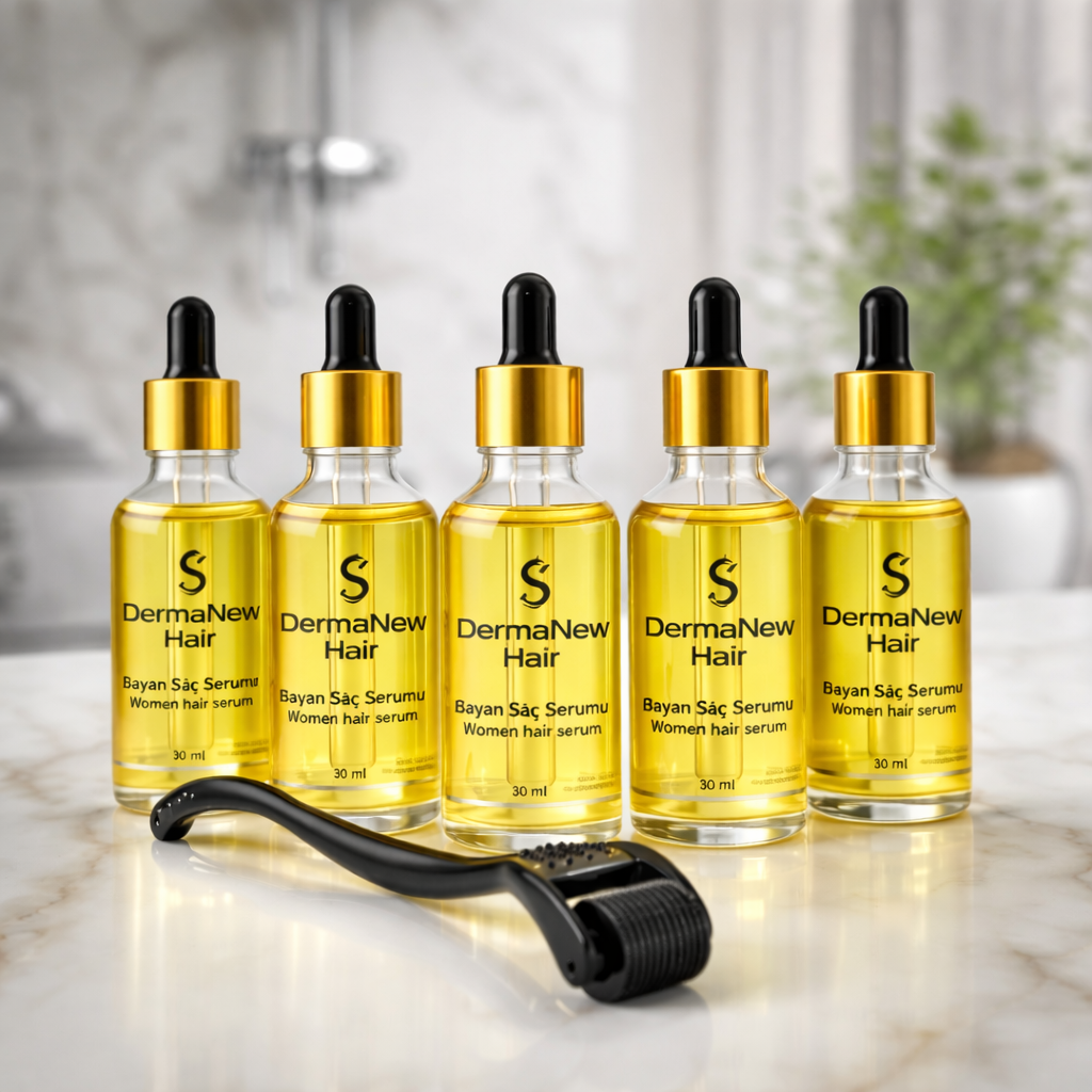 Dermanewhair care serum for woman and Derma roller (sets)