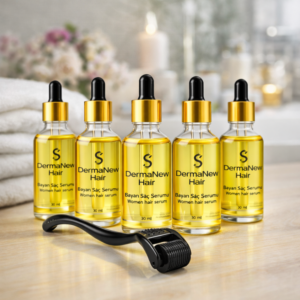 Dermanewhair care serum for woman and Derma roller (sets)